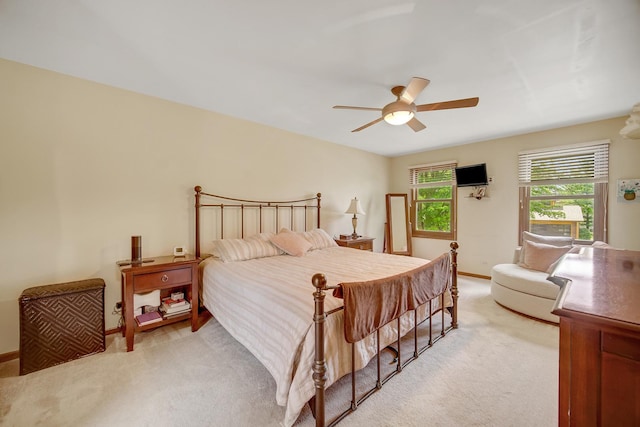963 Monticello Dr, Naperville, IL 60563 - bedroom featuring light carpet and a ceiling fan