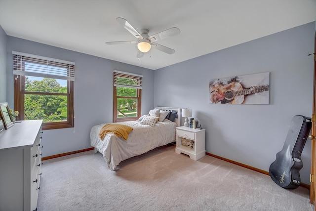963 Monticello Dr, Naperville, IL 60563 - bedroom featuring light colored carpet and a ceiling fan