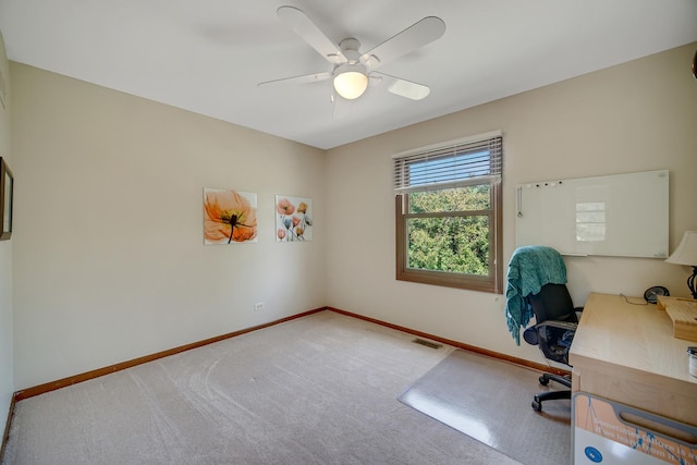 963 Monticello Dr, Naperville, IL 60563 - unfurnished office with carpet floors and a ceiling fan