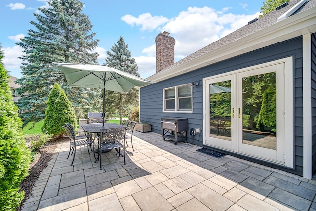 963 Monticello Dr, Naperville, IL 60563 - view of patio / terrace with french doors and outdoor dining area