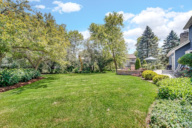 963 Monticello Dr, Naperville, IL 60563 - view of grassy yard featuring a patio