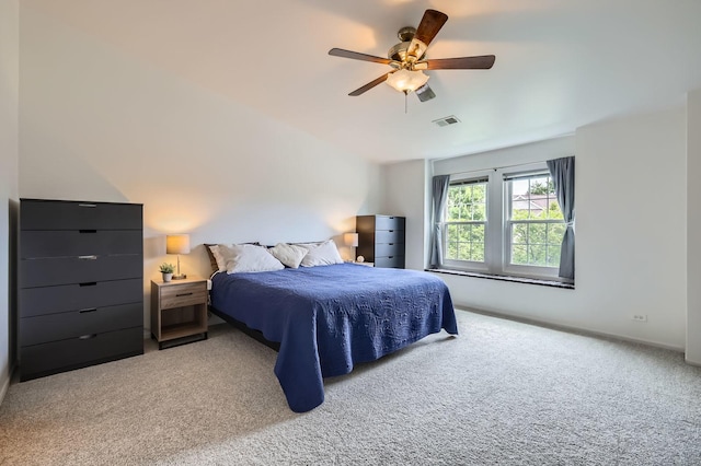 1240 Winfield Ct Unit 4, Roselle, IL 60172 - bedroom featuring light colored carpet and a ceiling fan