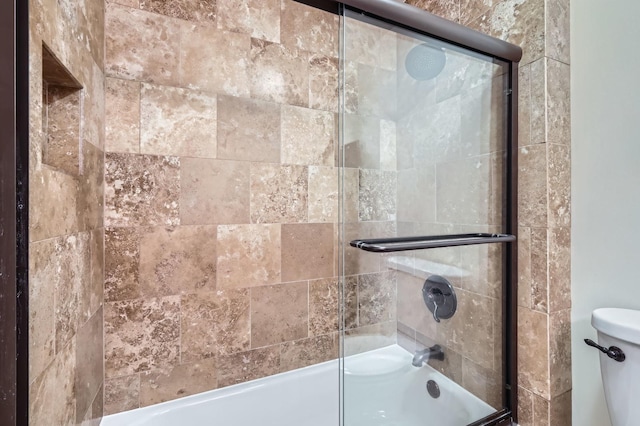 1240 Winfield Ct Unit 4, Roselle, IL 60172 - full bathroom featuring shower / bath combination with glass door and toilet