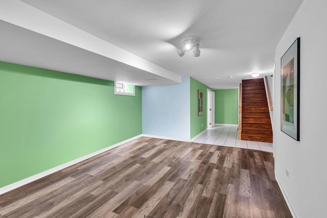 7644 W Norridge St, Norridge, IL 60706 - empty room with wood finished floors and stairs