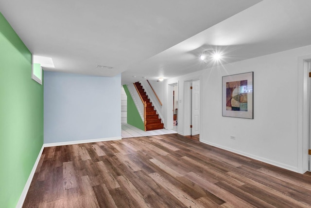 7644 W Norridge St, Norridge, IL 60706 - finished below grade area with stairs and wood finished floors