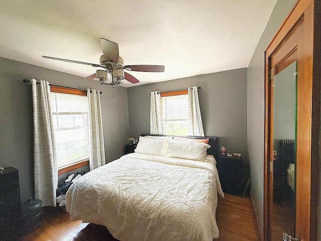 405 N Division Ave, Polo, IL 61064 - bedroom featuring wood finished floors and a ceiling fan