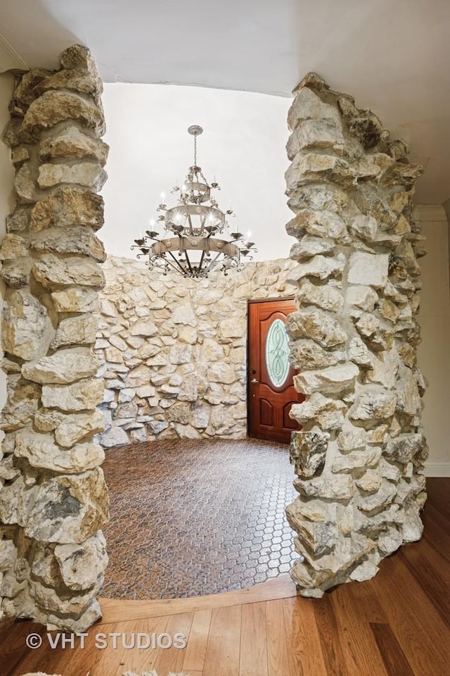 674 Plum Tree Rd, Barrington Hills, IL 60010 - detailed view of a chandelier and wood finished floors