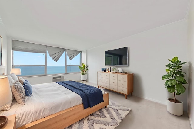 940 W Glenlake Ave Unit 24C, Chicago, IL 60660 - bedroom featuring a wall mounted AC and baseboards