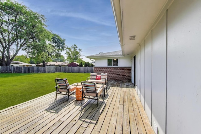 410 W Maude Ave, Arlington Heights, IL 60004 - deck with an outdoor hangout area and a fenced backyard