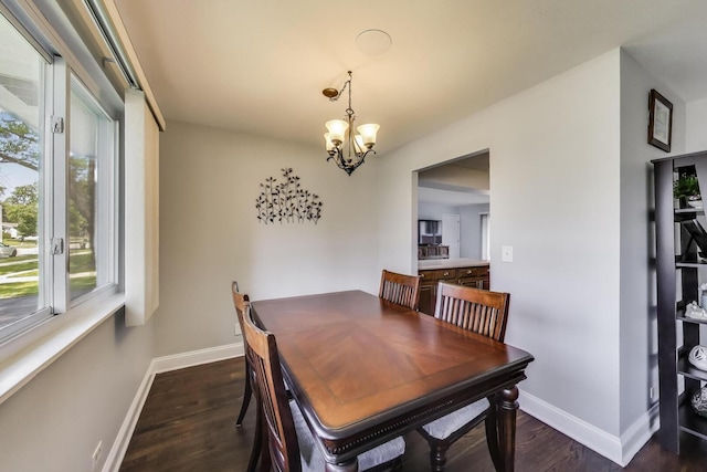 410 W Maude Ave, Arlington Heights, IL 60004 - dining room featuring plenty of natural light, a chandelier, and dark wood-type flooring