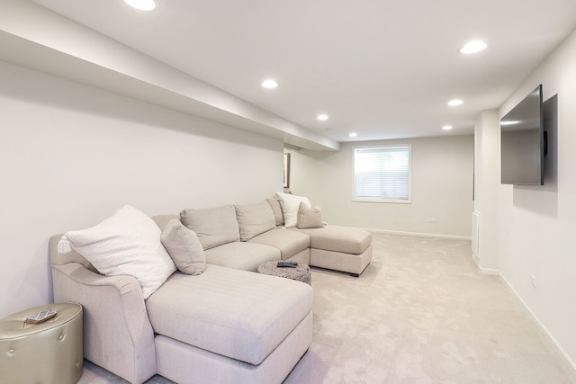 4907 Northcott Ave, Downers Grove, IL 60515 - living room with recessed lighting and light carpet