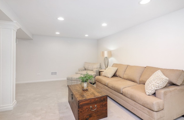 4907 Northcott Ave, Downers Grove, IL 60515 - living area with recessed lighting and light carpet