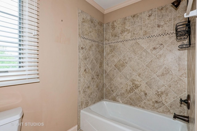 1803 Rizzi Ln, Bartlett, IL 60103 - full bathroom with crown molding and shower / bathtub combination