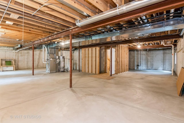 1803 Rizzi Ln, Bartlett, IL 60103 - unfinished basement with gas water heater and heating unit