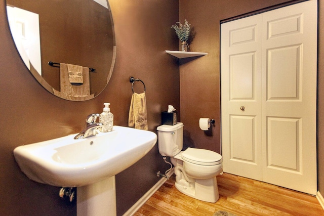 8307 Newbridge Ct, Joliet, IL 60431 - bathroom featuring wood finished floors and toilet