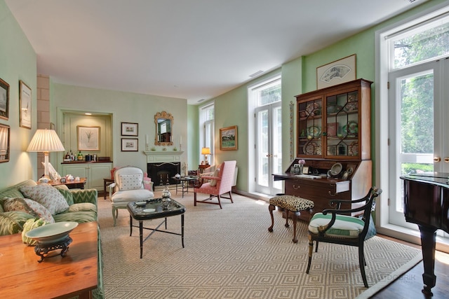 531 N Mayflower Rd Unit 531, Lake Forest, IL 60045 - living area featuring a fireplace and carpet floors