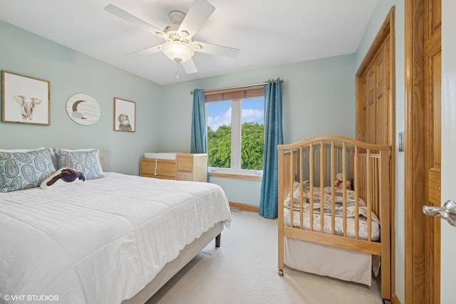 25397 N Northbridge Rd, Hawthorn Woods, IL 60047 - bedroom featuring light carpet and a ceiling fan