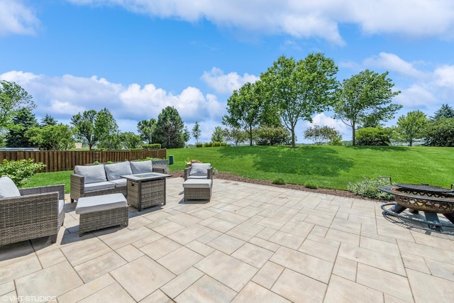 253 Brookhaven Trl, Pingree Grove, IL 60140 - view of patio featuring an outdoor living space with a fire pit