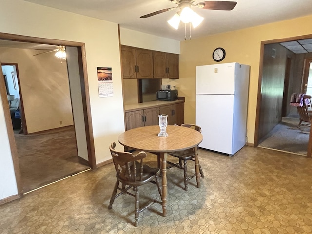 1660 Laharpe St, Lasalle, IL 61301 - dining space featuring a ceiling fan and tile patterned floors