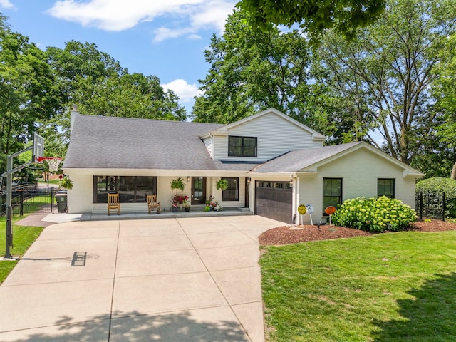 440 Menominee Ln, Naperville, IL 60563 - view of front of home featuring driveway, an attached garage, roof with shingles, brick siding, and a gate