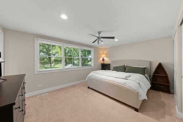 440 Menominee Ln, Naperville, IL 60563 - carpeted bedroom featuring recessed lighting and a ceiling fan