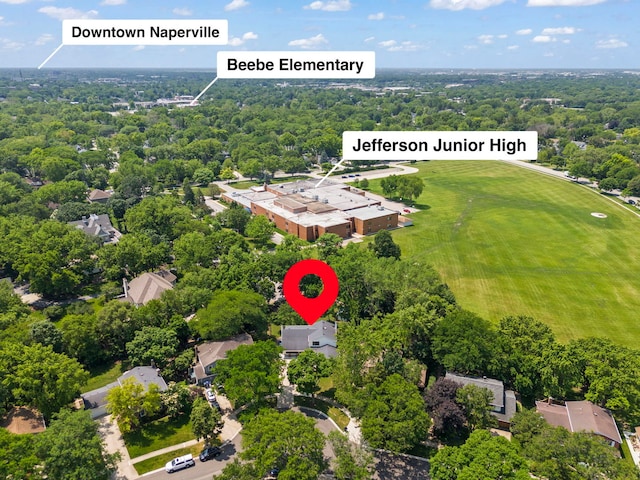 440 Menominee Ln, Naperville, IL 60563 - aerial perspective of suburban area with a golf club