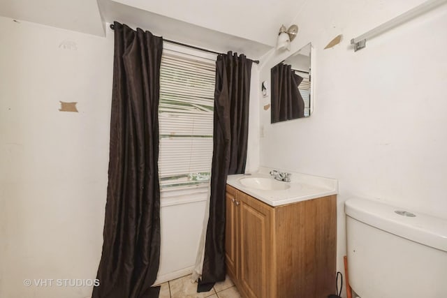 bathroom featuring vanity and tile patterned floors