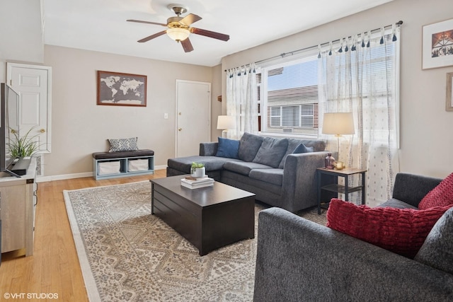 2652 W Rascher Ave Unit 304, Chicago, IL 60625 - living area featuring ceiling fan and light wood-style flooring