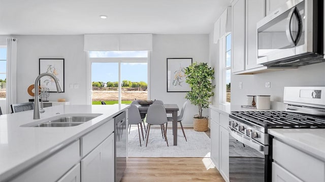 1818 Legacy Pointe Blvd, Plainfield, IL 60586 - kitchen featuring appliances with stainless steel finishes, light wood-style flooring, light countertops, plenty of natural light, and recessed lighting