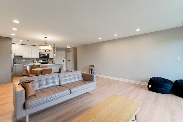 1250 Rudolph Rd Unit 4N, Northbrook, IL 60062 - living area featuring recessed lighting and light wood-style flooring