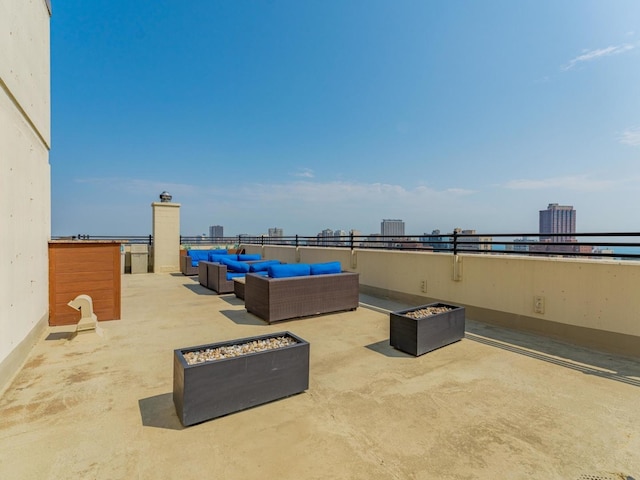 2754 N Hampden Ct Unit 1003, Chicago, IL 60614 - view of patio featuring an outdoor living space with a fire pit