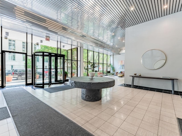 2754 N Hampden Ct Unit 1003, Chicago, IL 60614 - lobby with expansive windows and a towering ceiling