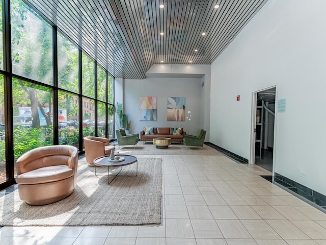 2754 N Hampden Ct Unit 1003, Chicago, IL 60614 - community lobby featuring a high ceiling