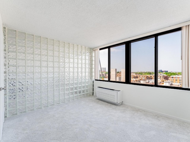 2754 N Hampden Ct Unit 1003, Chicago, IL 60614 - carpeted empty room featuring plenty of natural light, a textured ceiling, and a view of city