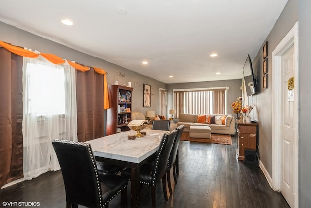 4322 W Walton St, Chicago, IL 60651 - dining area with dark wood-style floors and recessed lighting