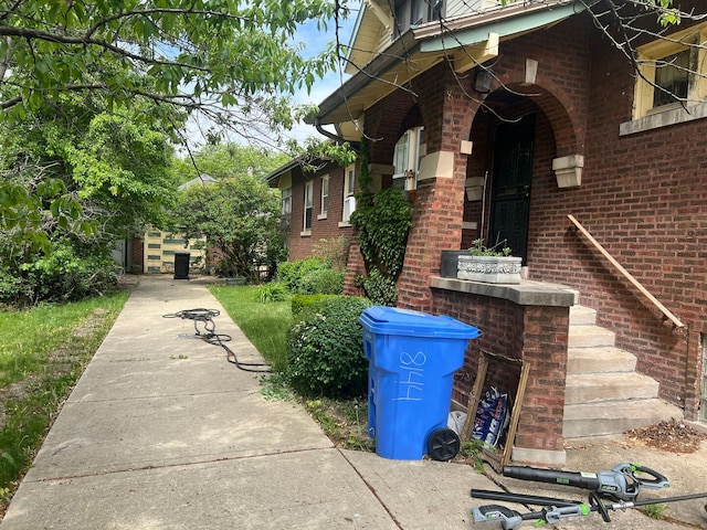8144 S Ada St, Chicago, IL 60620 - property entrance featuring brick siding