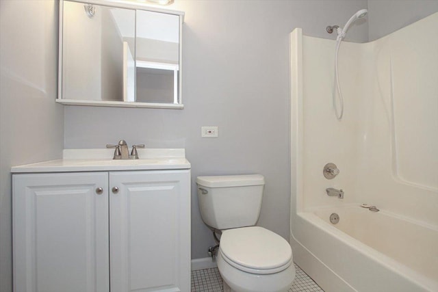 974 Thornton Ln Unit 107, Buffalo Grove, IL 60089 - bathroom with vanity, bathing tub / shower combination, and tile patterned floors