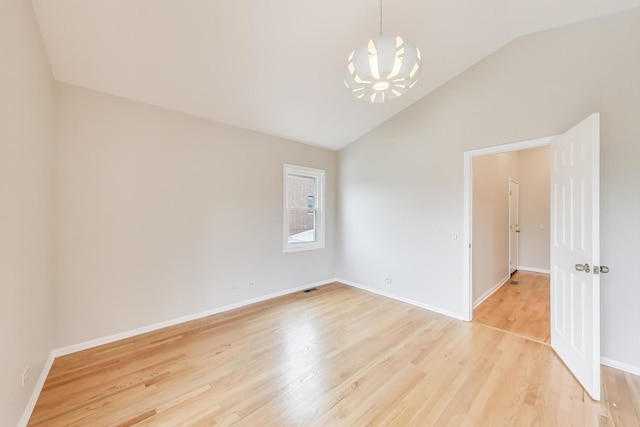 3319 N Seminary Ave Unit 3, Chicago, IL 60657 - unfurnished room featuring lofted ceiling and light wood finished floors
