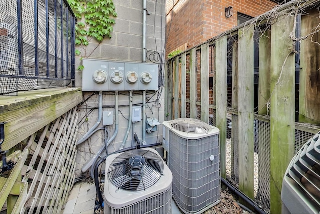 3319 N Seminary Ave Unit 3, Chicago, IL 60657 - exterior view of a central air condition unit and brick siding