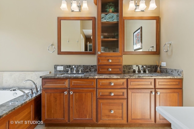33 Citation Cir, Wheaton, IL 60189 - bathroom with double vanity and a tub to relax in