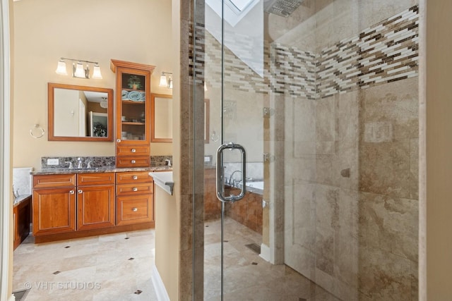 33 Citation Cir, Wheaton, IL 60189 - full bathroom featuring a shower stall and vanity