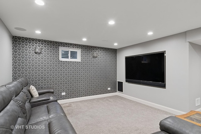 33 Citation Cir, Wheaton, IL 60189 - cinema with carpet flooring, recessed lighting, and an accent wall