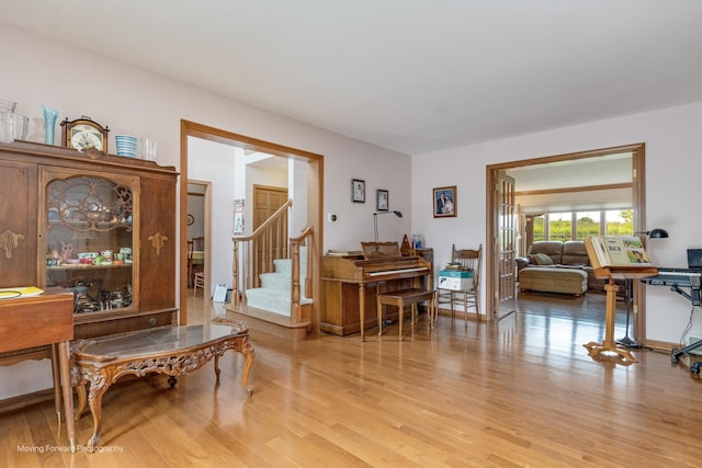 420 Fairway View Dr, Algonquin, IL 60102 - living room with light wood-type flooring and stairs