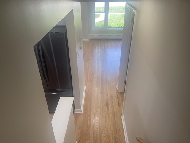 1530 S Greenwood Ave, Park Ridge, IL 60068 - hall featuring light wood-style flooring and radiator heating unit