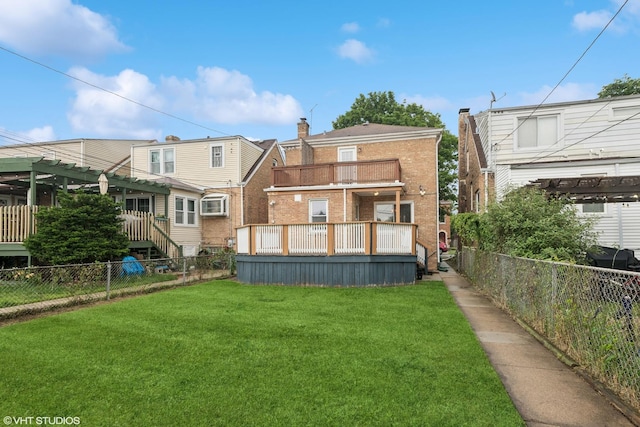 1628 Kenilworth Ave, Berwyn, IL 60402 - rear view of property with brick siding and a fenced backyard