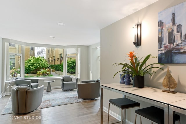 25 E Superior St Unit 2402, Chicago, IL 60611 - living area featuring wood finished floors and baseboards