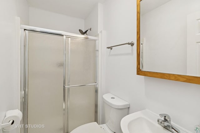 304 Pheasant Trl, Lake In The Hills, IL 60156 - bathroom with a shower stall and toilet