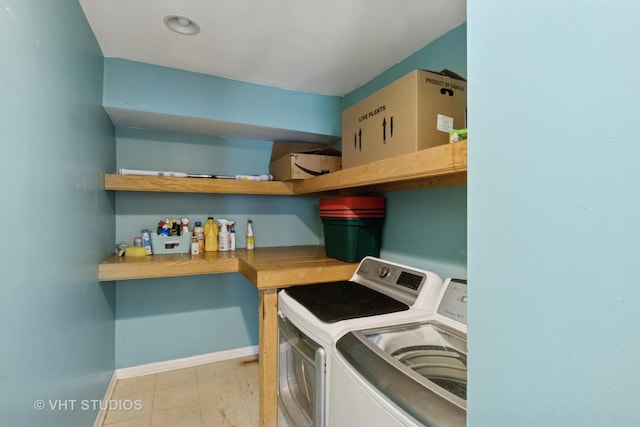 304 Pheasant Trl, Lake In The Hills, IL 60156 - washroom featuring washing machine and dryer and baseboards