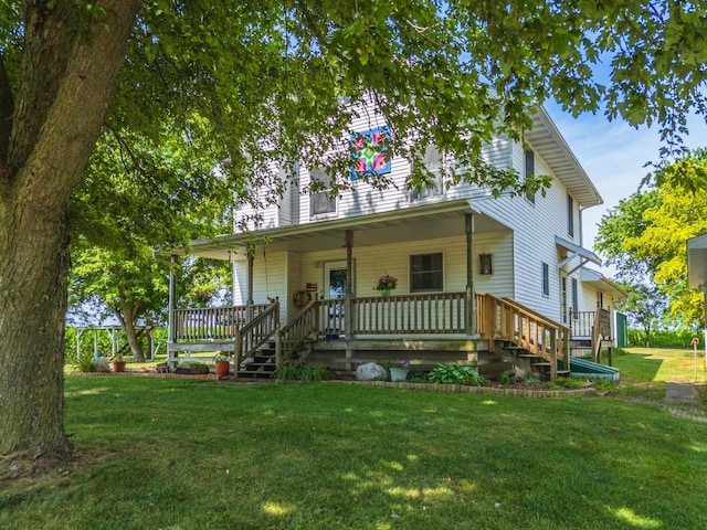 22998 E 2800 N Rd, Odell, IL 60460 - view of front of property featuring a porch and a front lawn