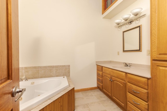 22998 E 2800 N Rd, Odell, IL 60460 - full bathroom featuring a jetted tub and vanity